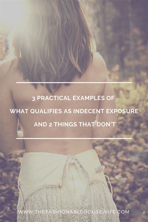 3 Practical Examples Of What Qualifies As Indecent Exposure And 2