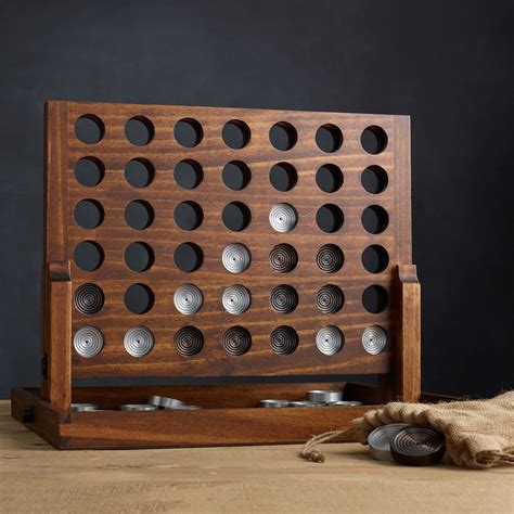 Wood And Aluminum Connect Four Game The Green Head