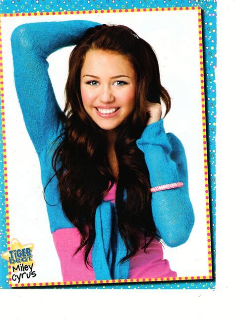 Miley Cyrus Teen Magazine Pinup Hands In Hair Tiger Beat Teen Stars Forever Pinups