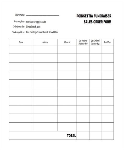 Fundraising Order Form Template Great Professionally Designed Templates