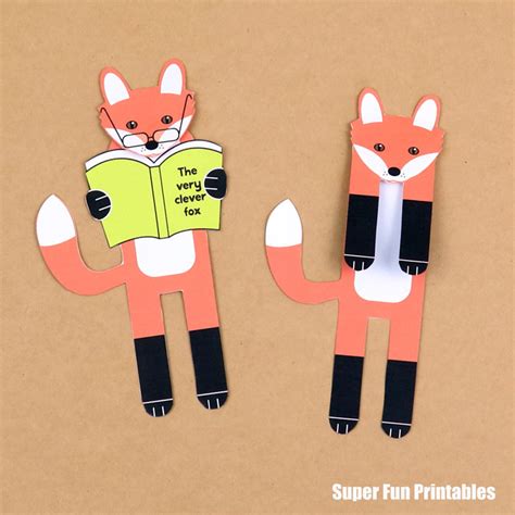 Printable Fox Bookmarks The Craft Train