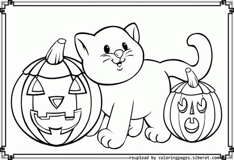 These days, i advocate dog and cat halloween coloring pages for you, this content is similar with halloween witches hat coloring pages printable. Halloween Kitty Coloring Pages - Coloring Home