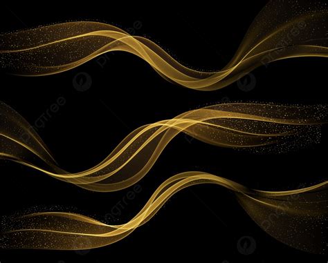 Abstract Gold Waves Design Background Soft Dust Line Background