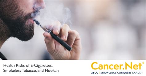 health risks of e cigarettes smokeless tobacco and waterpipes cancer