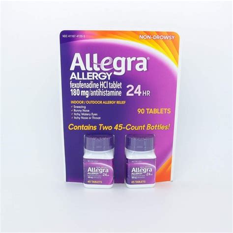 Allegra 180mg 24 Hr Relief Tablets 90 Ct 2 Pk By Allegra At Rs 8500