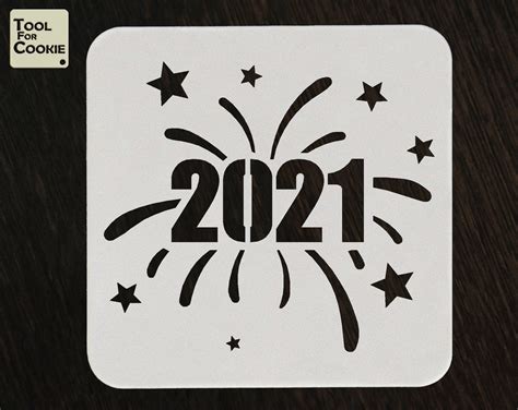 2021 Stencil 2022 Stencil New Year Stencil Custom Stencils Etsy
