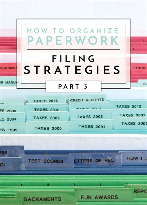 How To Organize Paperwork Part 3 Filing Strategies The Homes I