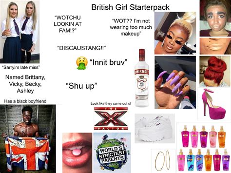 British Girl Starterpack Rstarterpacks Starter Packs Know Your Meme