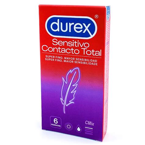 Condones Durex Sensitivos Contacto Total 6 Uds Condones Mix