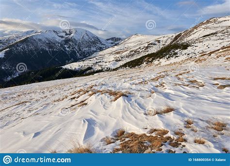 Snowy Mountains In The Early Spring Stock Photo Image Of Carpathians