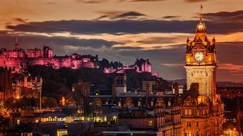Edinburgh City Skyline At Night Bing Wallpaper Gallery