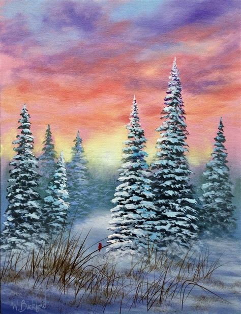 Wb Winter Landscape Painting Winter Painting Winter Art Landscape