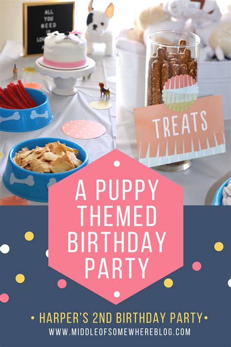 Harpers Puppy Themed Birthday Party Middle Of Somewhere
