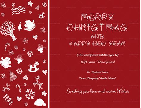 christmas card template for word