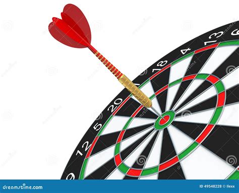 Red Darts Arrow In Bullseye Stock Illustration Image 49548228