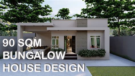 90 Sqm Bungalow House Design Konsepto Designs Youtube