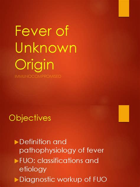 Fever Of Unknown Origin Pdf Fever Hyperthermia