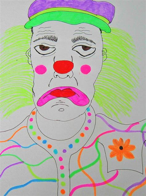 Bright Spark The Sad Clown Drawing By Amanda Elizabeth Ivy Ayari