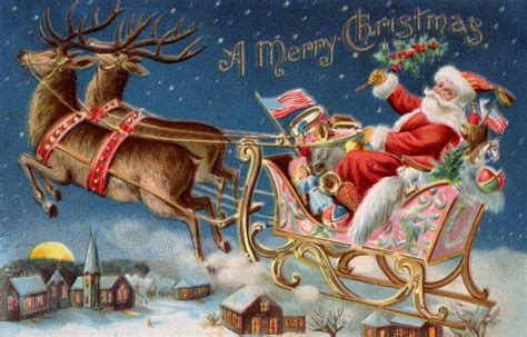 Vintage Christmas Postcard Old Free Stock Photo Public Domain Pictures
