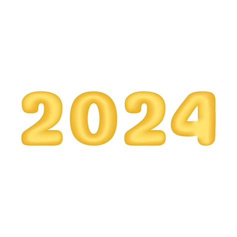 Premium Vector 2024 3d Digits Vector Golden Number 2024 Isolated On