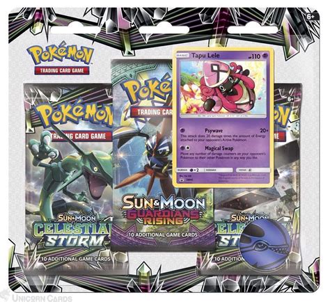 Pokemon Sun And Moon Celestial Storm 3 Pack Blister Tapu Lele 3