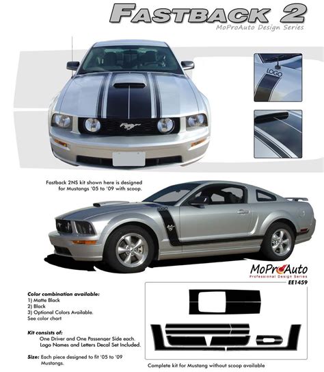 Ford Mustang 2005 2006 2007 2008 2009 Fastback 2 Boss Style Side And
