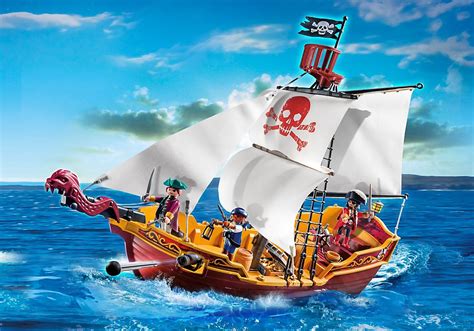 Building Sets Playmobil Red Serpent Pirate Ship Building Toys