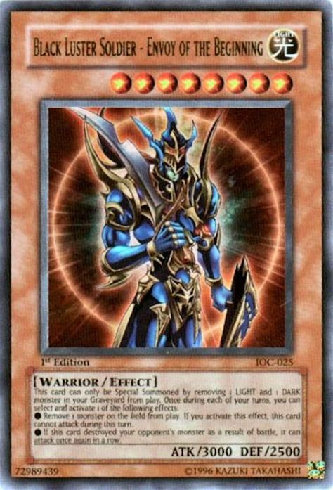 Yu Gi Oh Invasion Of Chaos 1st Edition Black Luster Soldier Envoy Of