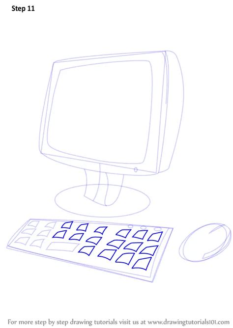 Learn How To Draw A Computer For Kids Computers Step By Step
