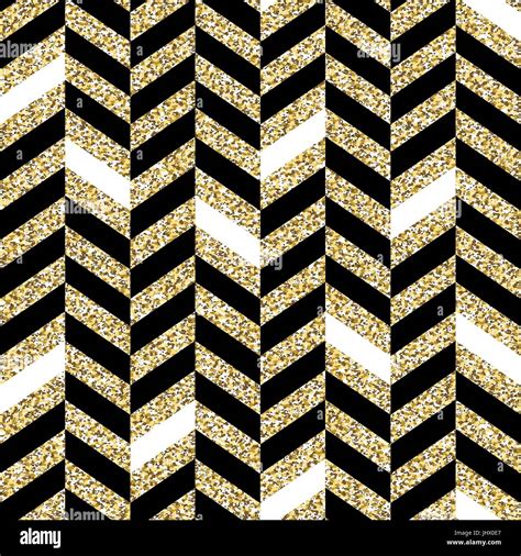 Black And Gold Glitter Chevron Background