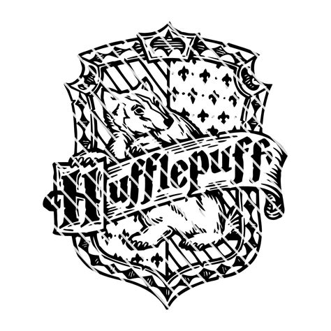Harry Potter Hufflepuff Crest Detailed SVG file | Etsy