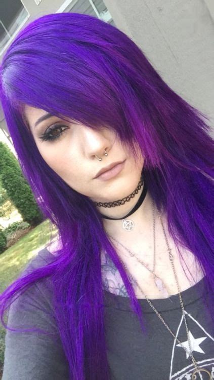 071615 Goth Hair Emo Scene Hair Girl With Purple Hair