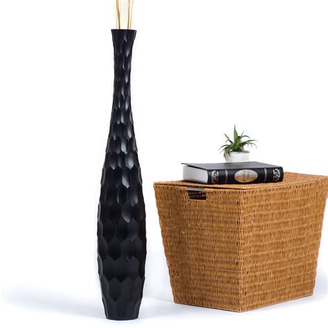 Buy Leewadee Large Floor Vase Handmade Flower Holder Made Of Wood Sophisticated Vessel For