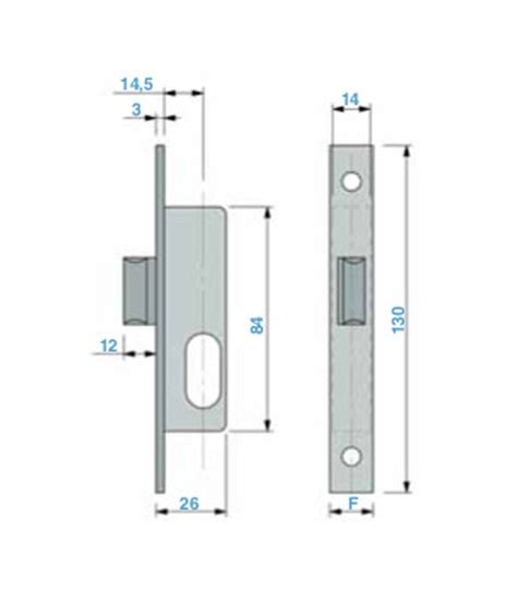 Serratura Verticale Mini Da Infilare Per Porte In Alluminio 912 Assa