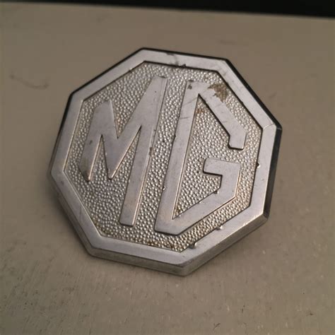 Vintage Metal Mg Badge Emblem Etsy