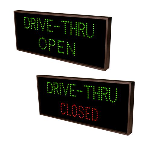 Outdoor Led Sign Drive Thru Open And Closed 15328 Lightbox Shop