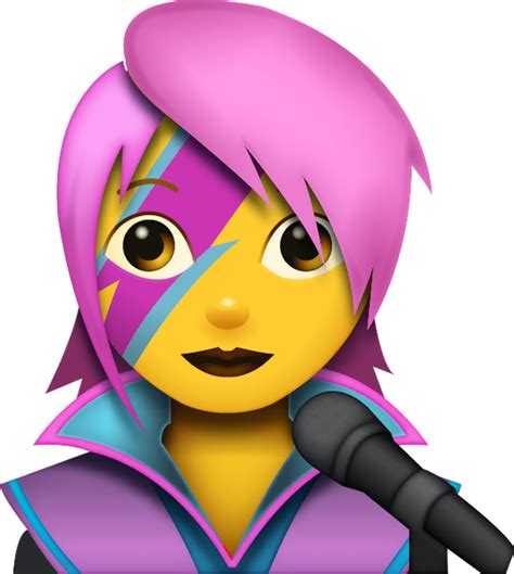 Girl Singer Emoji Free Download All Emojis Emoji Island