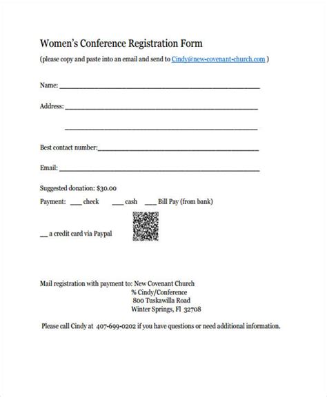 Free 21 Conference Registration Form In Pdf Ms Word Excel