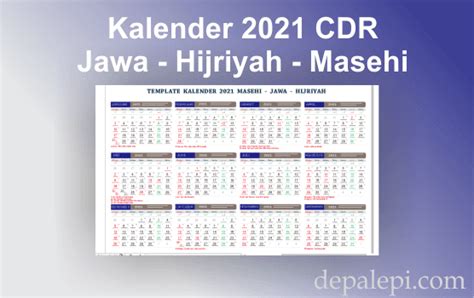 Kalender 2021 Lengkap Jawa Dan Hijriyah Desain Kalender 2021 Ini