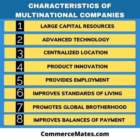Features Of Multinational Companies Commerce Mates