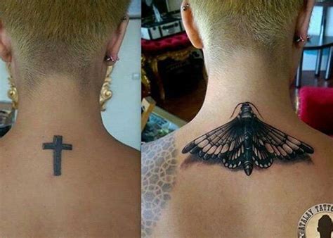 55 Incredible Cover Up Tattoos Before And After Neck