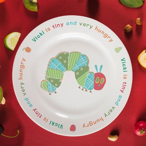 Very Hungry Caterpillar Tiny And Very Hungry 8 Bone China Rimmed Plate
