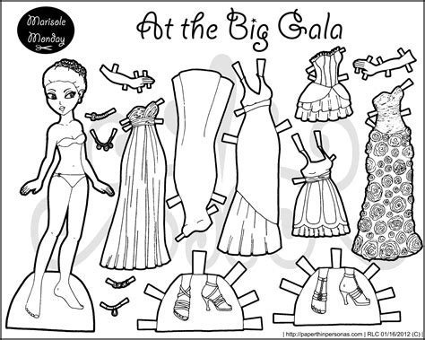 Of course, you'll also need an assortment of clothing and accessories to use with them; Three Sets of Marisole Paper Dolls in Black and White ...