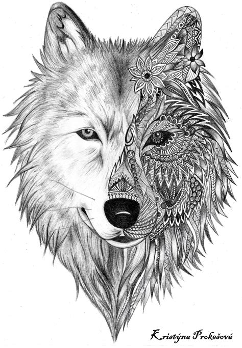 Dessin graphique dessins tribaux images loup animaux mystiques loup mandala dessin noir et blanc loup dessin comment dessiner un loup. Loup mandala | Tatouage | Pinterest