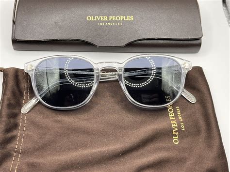 Oliver Peoples Ov5219s Fairmont Sun 110156 Crystal Round Sunglasses Ebay