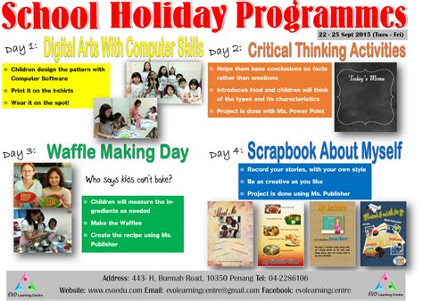 Holiday Programme Penang School Holidays Programmes Activities