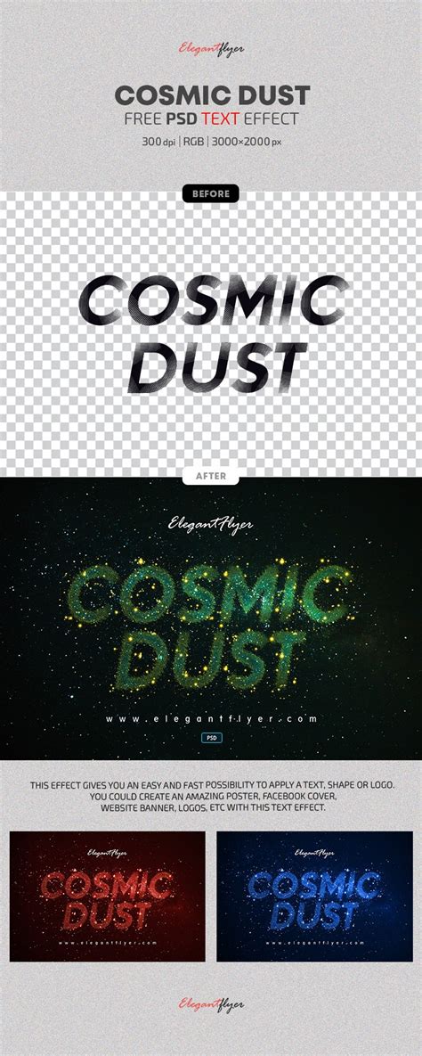Cosmic Dust Free Text Effect Psd Template 10033295 By Elegantflyer
