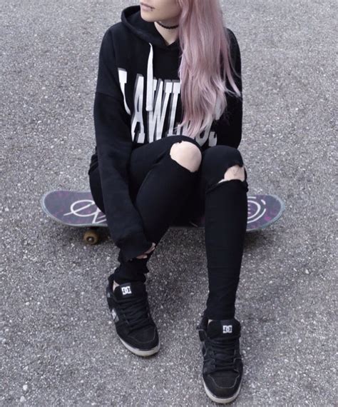 Grunge Aesthetic ☾ By Sandy Luna Punk Girl Outfits