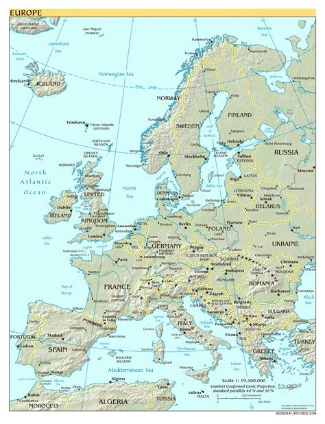 Large Detailed Political Map Of Europe 2008 Europe Mapslex