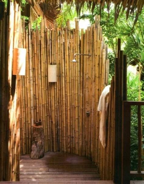Diy Outdoor Shower Enclosure Bamboo Outdoor Shower Bamboo Outdoor